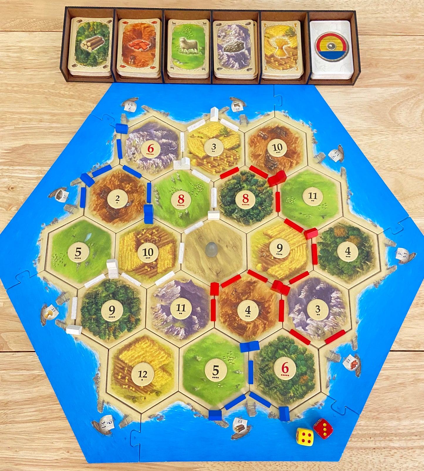 Resource Holder for Catan Board Game