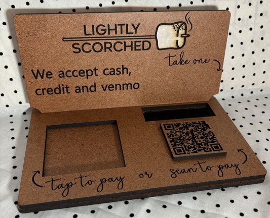 QR code, Square Tap Holder with Business Card Holder